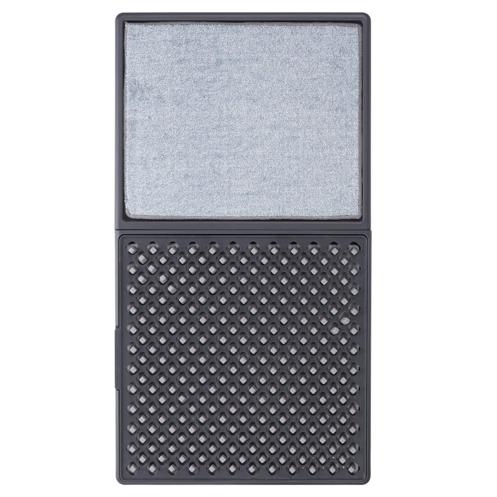 Dual Cleaning Zones Sanitizing Door Mat -Grey - Ozerty