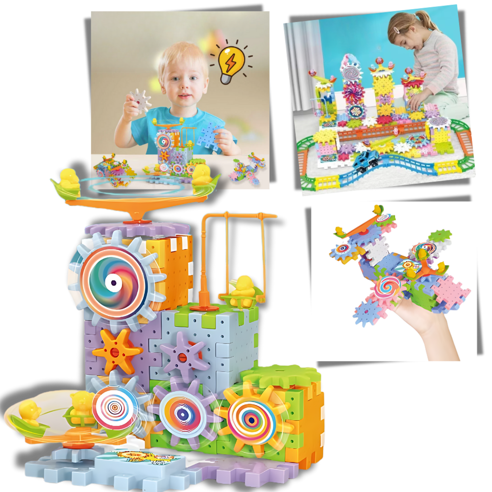 Dual Operation Educational Gear Building Blocks - Ozerty